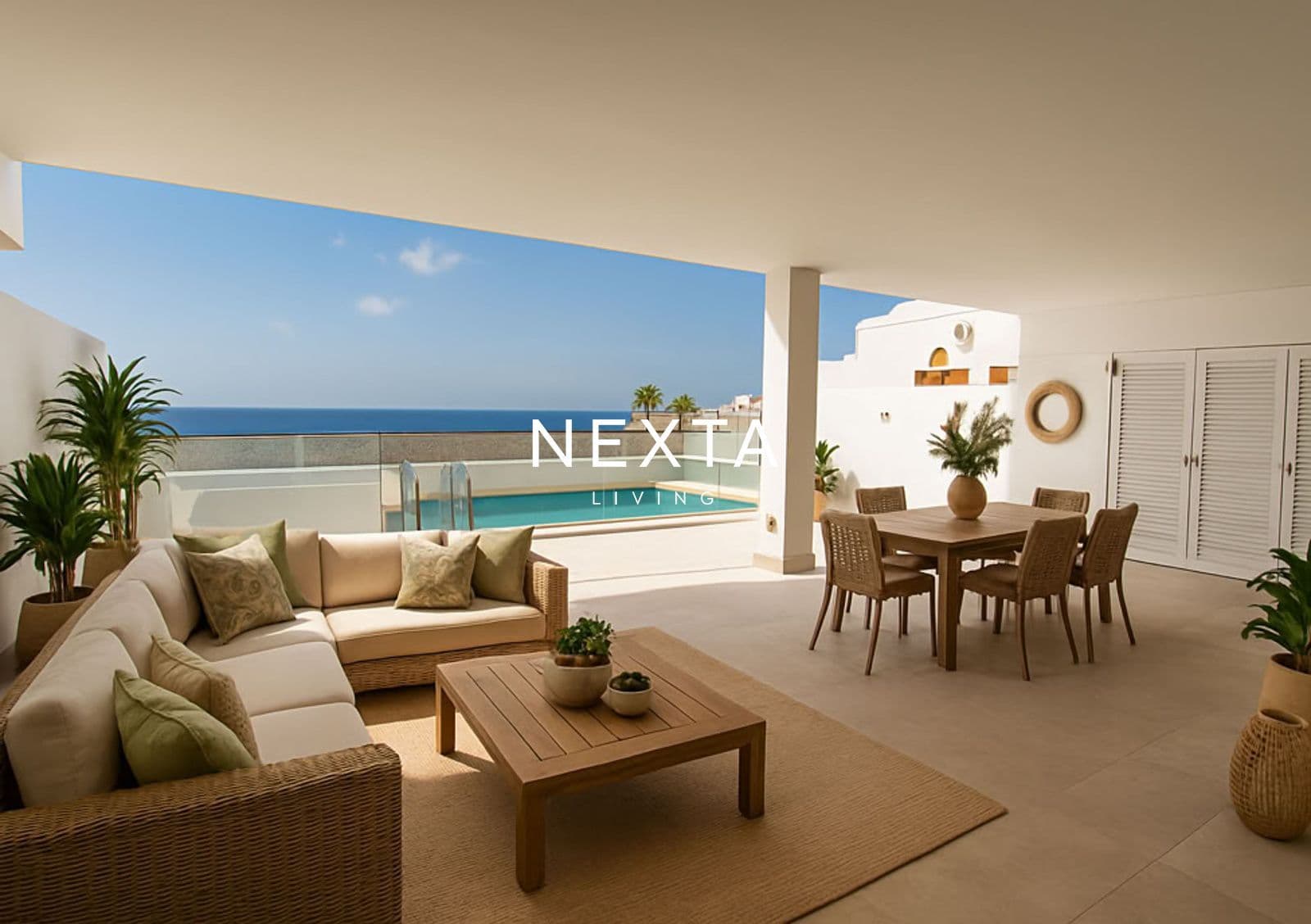 ¡Seafront Apartment with Private Pool and Open Sea Views in Costa del Silencio!